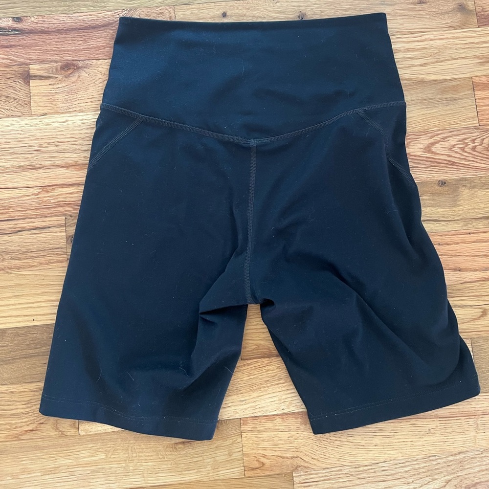 Girlfriend Collective Black Women's High-Waisted Bike Shorts